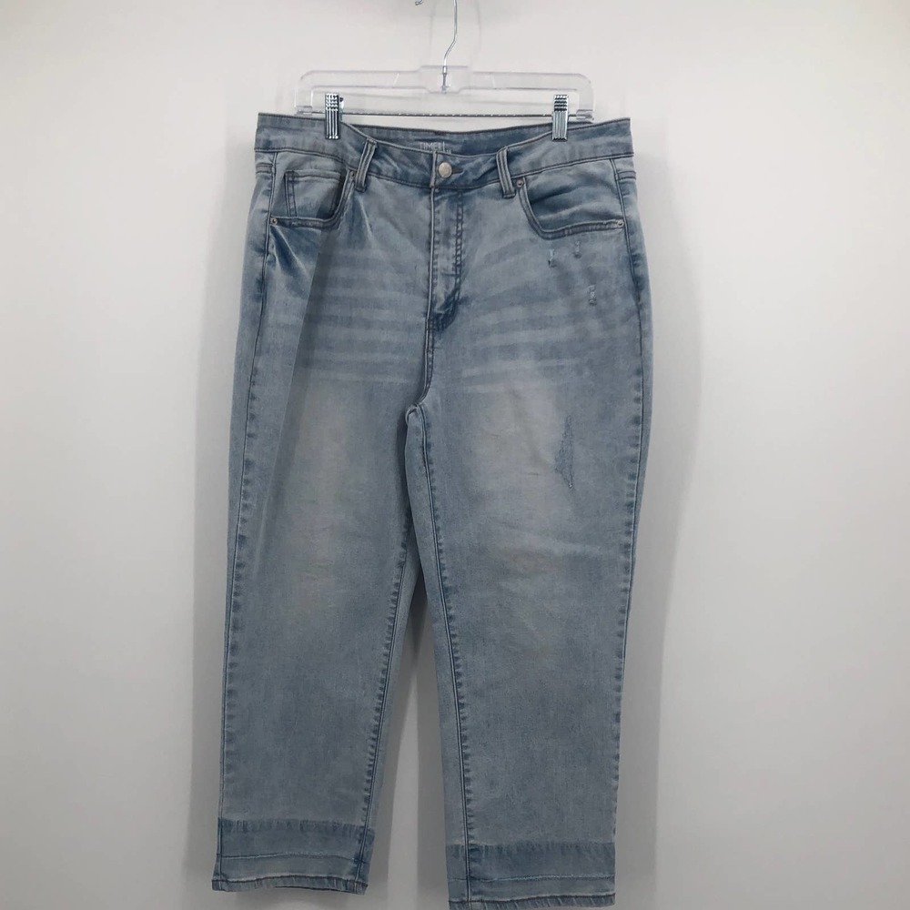 Time and Tru Denim Skinny Jeans High Rise Stone Wash High Rise Size 16